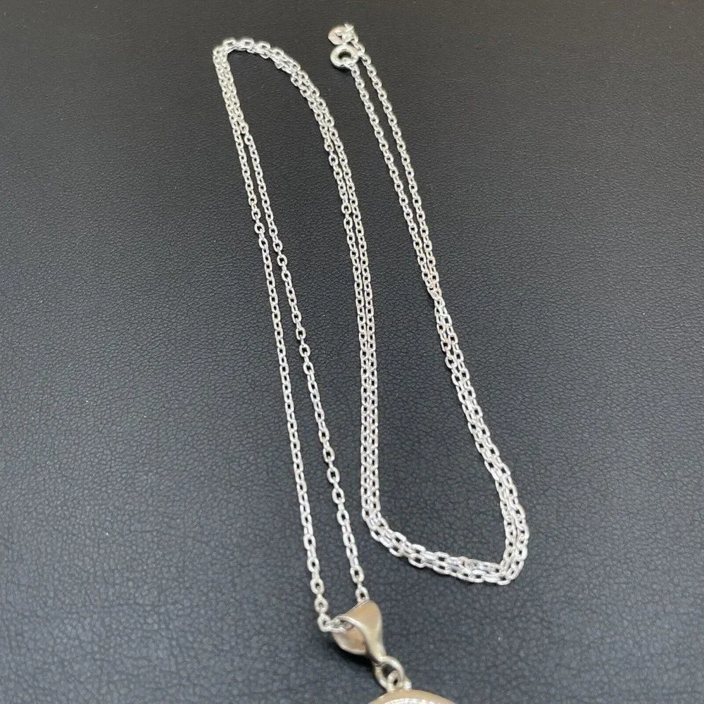 Necklace Sterling Silver .925 Black Onyx Pendant 28" Handcrafted In Ireland JMH - Picture 4 of 6